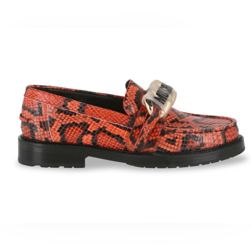 MOSCHINO
Chain Group Python Embossed
Leather Bit Loafers - Picture 1 of 9